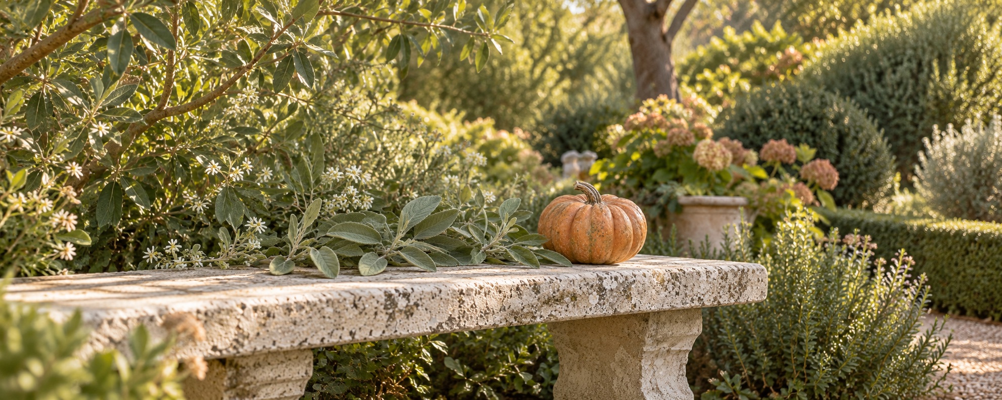 Autumn garden scene